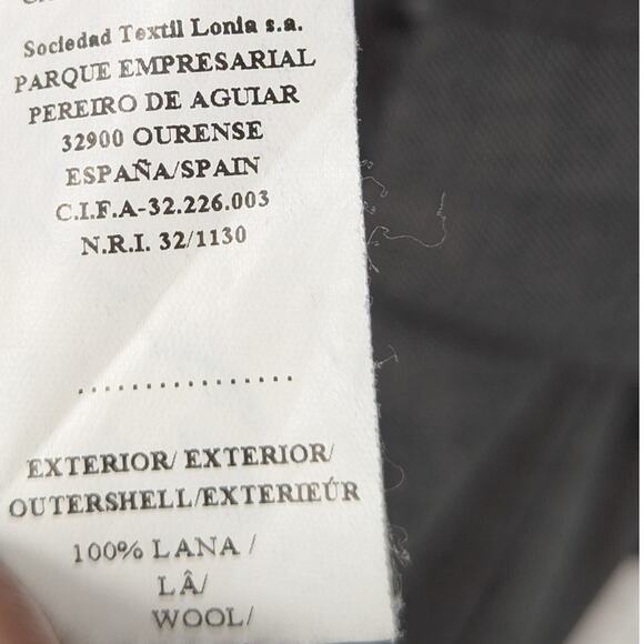 Carolina Herrera Pants 38x27 Mens Gray Wool Dress Slacks Made In Spain Flawed - Picture 6 of 6